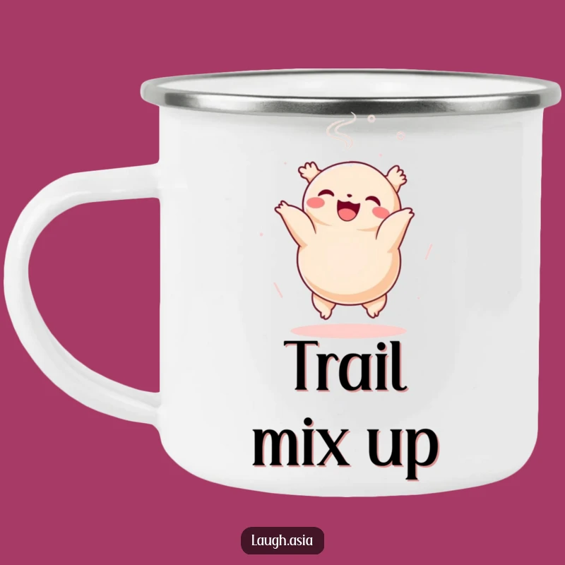 Funny Dumpling Somersault Camping Mug - Durable & Cheerful Outdoor Drinkware Gift