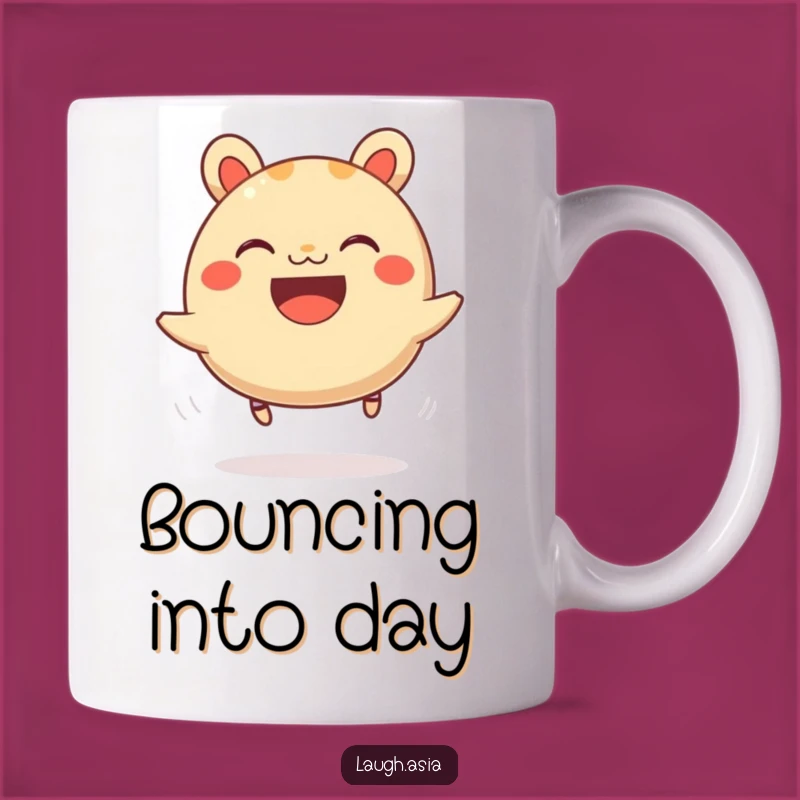 Funny Bao Bun Bouncing Mug - Gleeful Foodie Gift for Steamed Bun Lovers