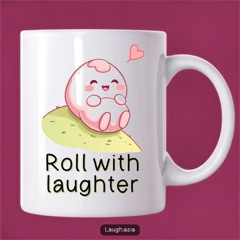 Funny Mochi Rolling Mug - Playful Foodie Gift for Sweet Treat Lovers