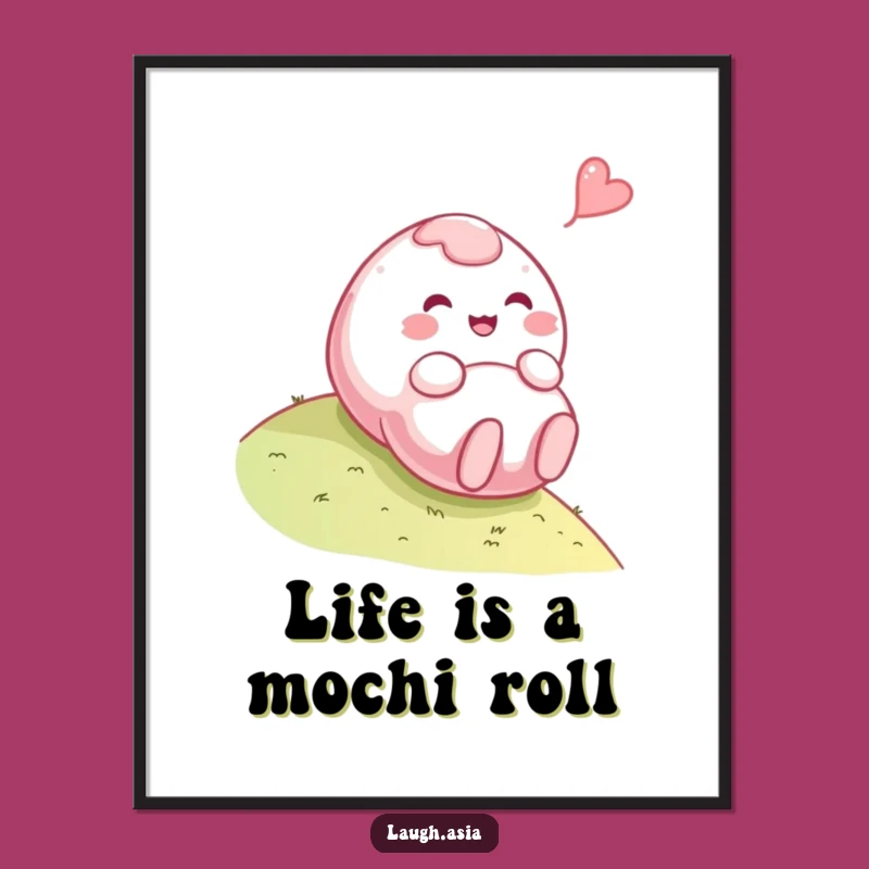 Funny Free Printable Wall Art: Mochi Hill Roll, Downloadable Whimsical Decor!