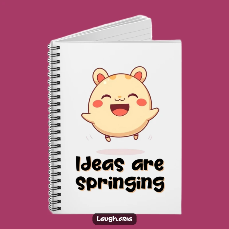 Funny Bao Bun Bouncing Notebook - Journal Your Thoughts with Gleeful Energy Gift