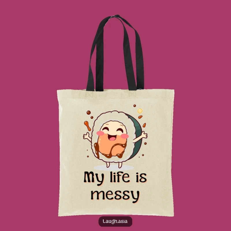 Funny Sushi Roll Dancing Tote Bag - Stylish & Spacious Grocery Hauler Gift